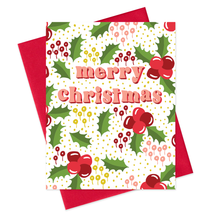 Load image into Gallery viewer, CHRISTMAS FLORAL - FUNNY ILLUSTRATED GREETING CARD
