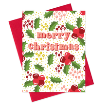 Load image into Gallery viewer, CHRISTMAS FLORAL - FUNNY ILLUSTRATED GREETING CARD