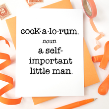 Load image into Gallery viewer, COCKALORUM - FUNNY ILLUSTRATED GREETING CARD