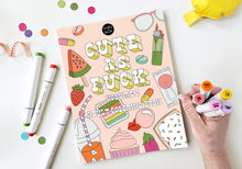 Load image into Gallery viewer, CUTE AF ADULT COLORING BOOK - FUNNY. BOLD, AND EASY DESIGNS FOR ADULTS AND SENIORS