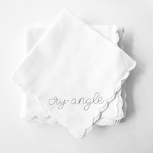 Load image into Gallery viewer, CRY-ANGLE - SCALLOPED COTTON HANKERCHIEF
