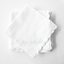 Load image into Gallery viewer, CRYANGLE - SCALLOPED COTTON HANKERCHIEF