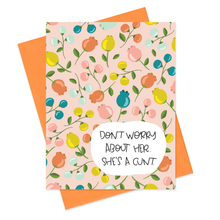 Load image into Gallery viewer, C FLORAL - FUNNY ILLUSTRATED GREETING CARD