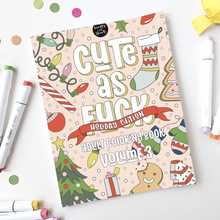 Load image into Gallery viewer, CUTE AF ADULT COLORING BOOK - FUNNY. BOLD, AND EASY DESIGNS FOR ADULTS AND SENIORS