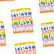 Load image into Gallery viewer, FIRST CLASS FOREVER ILLUSTRATED 3X3 VINYL STICKER