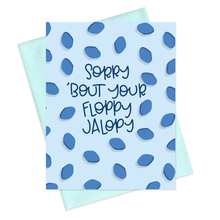 Load image into Gallery viewer, FLOPPY JALOPY - FUNNY ILLUSTRATED GREETING CARD
