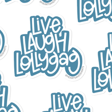Load image into Gallery viewer, LIVE LAUGH LOLLYGAG ILLUSTRATED 3X3 VINYL STICKER