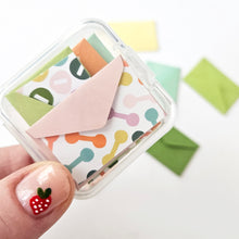 Load image into Gallery viewer, MICRO NOTES - 8 TINY NOTECARDS + 8 COORDINATING, NON-SEALING, TINY ENVELOPES