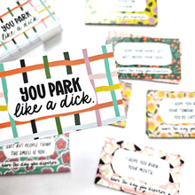 Load image into Gallery viewer, PARKING NOTES - YOU PARK LIKE A D PARKING NOTES - SET OF 30 DOUBLE-SIDED CARDS