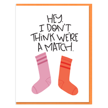 Load image into Gallery viewer, NOT A MATCH - FUNNY ILLUSTRATED GREETING CARD
