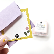 Load image into Gallery viewer, FLORAL TEENY WEENIES -  8 SMALL NOTECARDS + 8 COORDINATING, SEALING, 2X2 ENVELOPES (Copy)