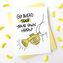 Load image into Gallery viewer, TOOT YOUR HORN - FUNNY ILLUSTRATED GREETING CARD