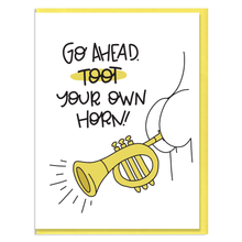 Load image into Gallery viewer, TOOT YOUR HORN - FUNNY ILLUSTRATED GREETING CARD