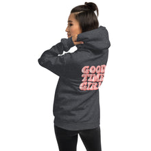 Load image into Gallery viewer, GOOD TIME GIRL CHARCOAL GRAY HOODIE
