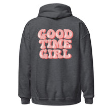 Load image into Gallery viewer, GOOD TIME GIRL CHARCOAL GRAY HOODIE
