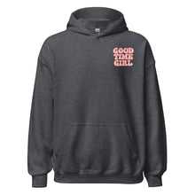 Load image into Gallery viewer, GOOD TIME GIRL CHARCOAL GRAY HOODIE

