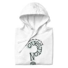 Load image into Gallery viewer, QUESTION MARK - LUANN DE LESSEPS - WHITE HOODIE
