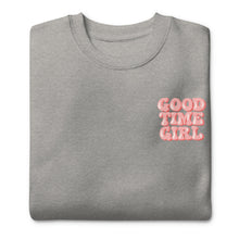 Load image into Gallery viewer, GOOD TIME GIRL VINTAGE SPORT GRAY SWEATSHIRT
