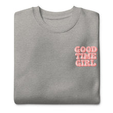 Load image into Gallery viewer, GOOD TIME GIRL VINTAGE SPORT GRAY SWEATSHIRT