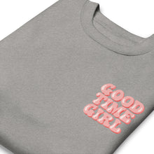 Load image into Gallery viewer, GOOD TIME GIRL VINTAGE SPORT GRAY SWEATSHIRT