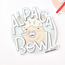 Load image into Gallery viewer, ALPACA BOWL ILLUSTRATED 3X3 VINYL STICKER