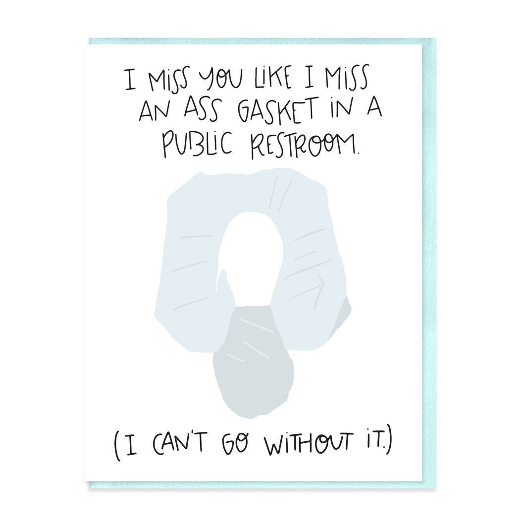 ASS GASKET - FUNNY ILLUSTRATED GREETING CARD