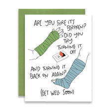 Load image into Gallery viewer, ARE YOU SURE IT'S BROKEN? - FUNNY ILLUSTRATED GREETING CARD