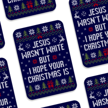 Load image into Gallery viewer, BROWN JESUS ILLUSTRATED 3X3 VINYL STICKER