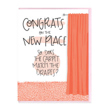 Load image into Gallery viewer, CARPET MATCH THE DRAPES - FUNNY ILLUSTRATED GREETING CARD
