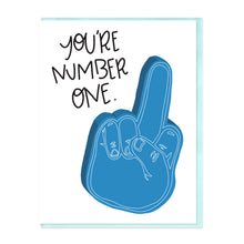 Load image into Gallery viewer, FOAM FINGER FLIP OFF - FUNNY ILLUSTRATED GREETING CARD