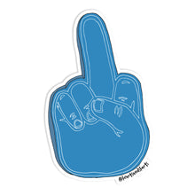 Load image into Gallery viewer, FOAM FINGER FLIP OFF ILLUSTRATED 3X3 VINYL STICKER