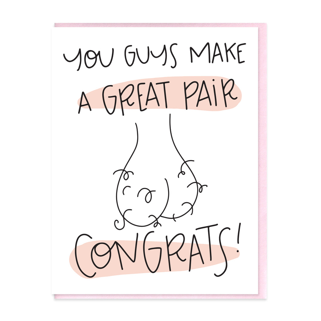 GREAT PAIR - FUNNY ILLUSTRATED GREETING CARD
