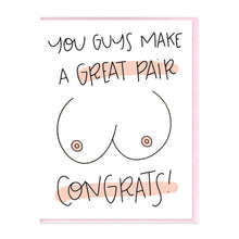 Load image into Gallery viewer, GREAT PAIR BEWBS - FUNNY ILLUSTRATED GREETING CARD