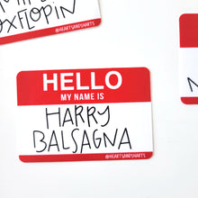Load image into Gallery viewer, NAMETAG ILLUSTRATED 3X3 VINYL STICKER