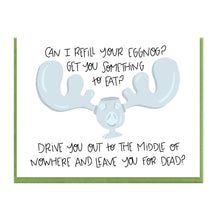 Load image into Gallery viewer, MOOSE MUG - FUNNY ILLUSTRATED GREETING CARD