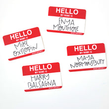 Load image into Gallery viewer, NAMETAG ILLUSTRATED 3X3 VINYL STICKER