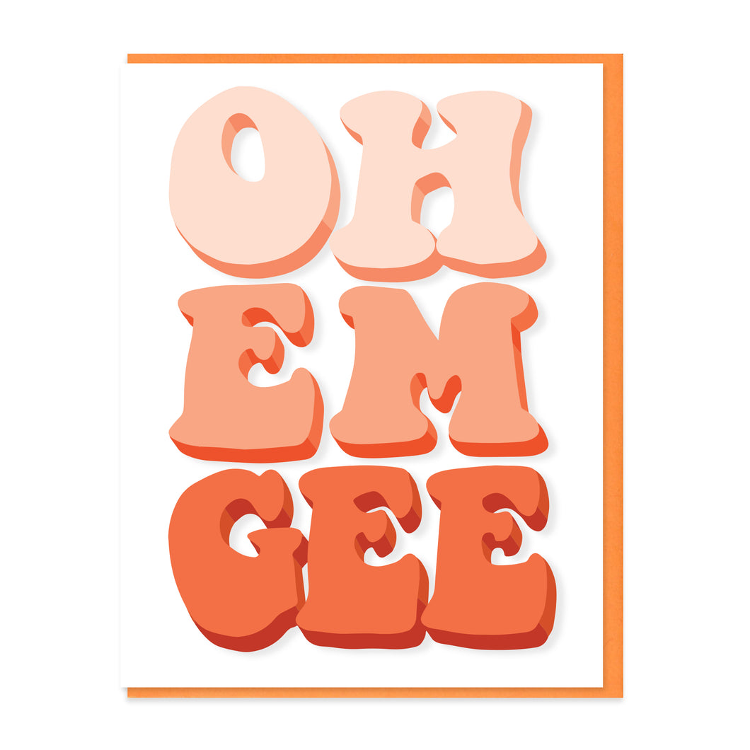 OH EM GEE - FUNNY ILLUSTRATED GREETING CARD