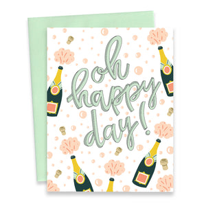 OH HAPPY DAY - FUNNY ILLUSTRATED GREETING CARD