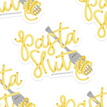 Load image into Gallery viewer, PASTA SL*T ILLUSTRATED 3X3 VINYL STICKER