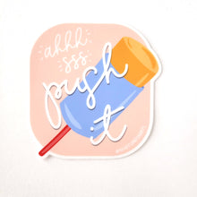 Load image into Gallery viewer, PUSH IT ILLUSTRATED 3X3 VINYL STICKERV