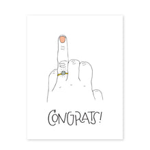 Load image into Gallery viewer, RING FINGER FLIP OFF - FUNNY ILLUSTRATED GREETING CARD
