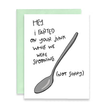 Load image into Gallery viewer, SPOONING - FUNNY ILLUSTRATED GREETING CARD