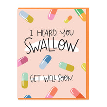 Load image into Gallery viewer, SWALLOW - FUNNY ILLUSTRATED GREETING CARD