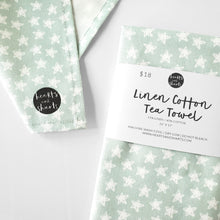 Load image into Gallery viewer, WHITE STARS ON BLUE TEA TOWEL