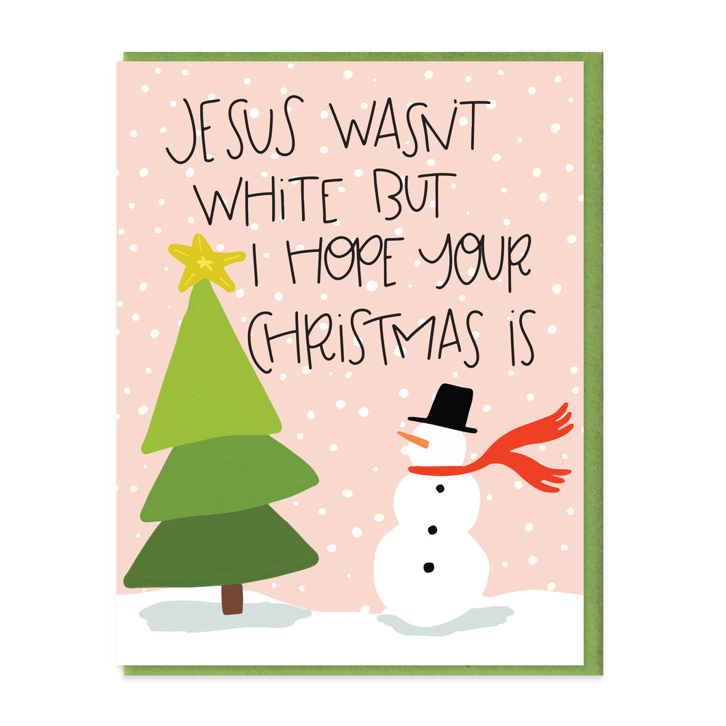 WHITE CHRISTMAS - FUNNY ILLUSTRATED GREETING CARD