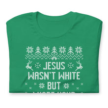 Load image into Gallery viewer, BROWN JESUS - RED/GREEN T-SHIRT