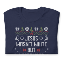 Load image into Gallery viewer, BROWN JESUS - NAVY T-SHIRT
