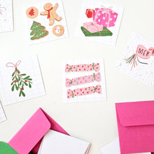 Load image into Gallery viewer, CUTE HOLIDAY TEENY WEENIES -  8 SMALL NOTECARDS + 8 COORDINATING, SEALING, 2X2 ENVELOPES (Copy) (Copy)
