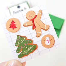 Load image into Gallery viewer, CUTE HOLIDAY TEENY WEENIES -  8 SMALL NOTECARDS + 8 COORDINATING, SEALING, 2X2 ENVELOPES (Copy) (Copy)

