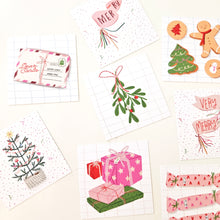 Load image into Gallery viewer, CUTE HOLIDAY TEENY WEENIES -  8 SMALL NOTECARDS + 8 COORDINATING, SEALING, 2X2 ENVELOPES (Copy) (Copy)
